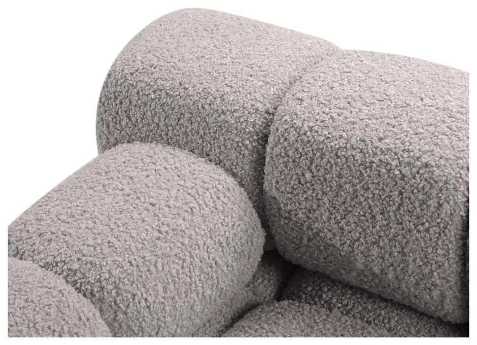 Jasnoszara sofa modułowa z materiału bouclé 188 cm Bellis – Micadoni Home