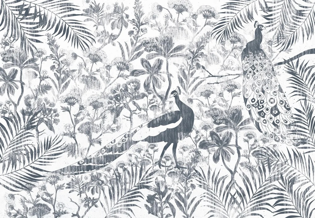 Fototapeta - Zamkowy ogród (196x136 cm)