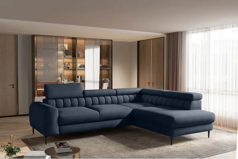 Narożnik NAVAS L z funkcją spania tkanina Promocyjna CURIO 78 WERSAL