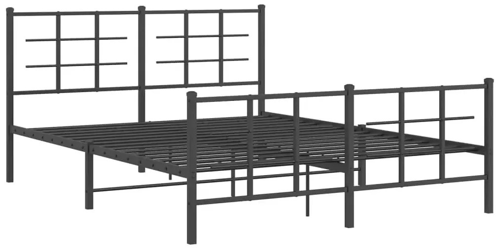 Czarne metalowe łóżko loftowe 160x200cm - Alester