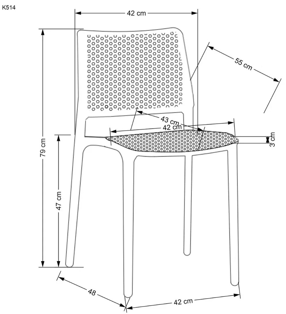 Krzesło K514 pomarańczowe HALMAR