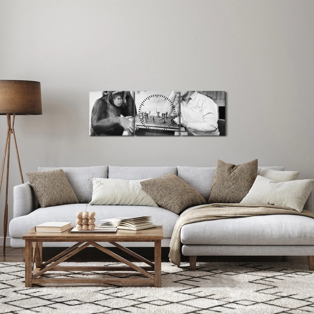Obraz - Cyrk 2 (z zegarem) (90x30 cm)