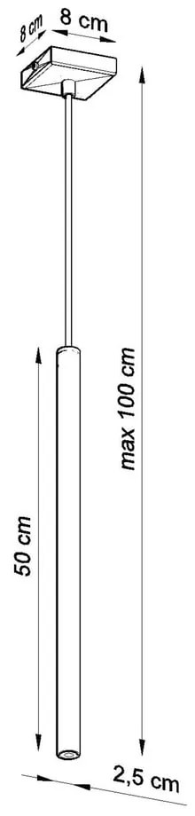 Biała lampa wisząca Sollux Fideus Single