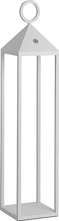 Nowoczesna latarnia piknikowa LED, 2,2 W, IP54, ładowalna i ściemnialna, wysokość 67 cm, biała