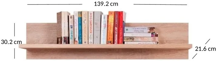 Półka wisząca na książki 140 cm B1-K51