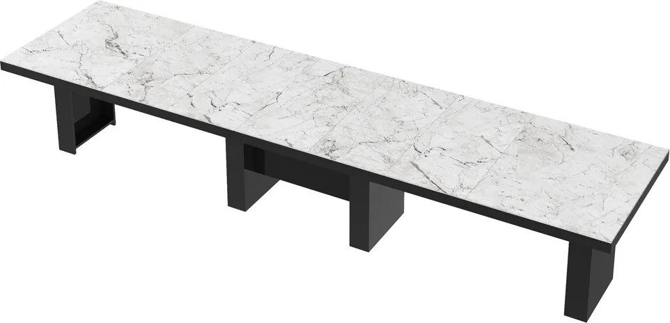 Rozkładany do 400 cm stół Largo Hubertus marmur połysk