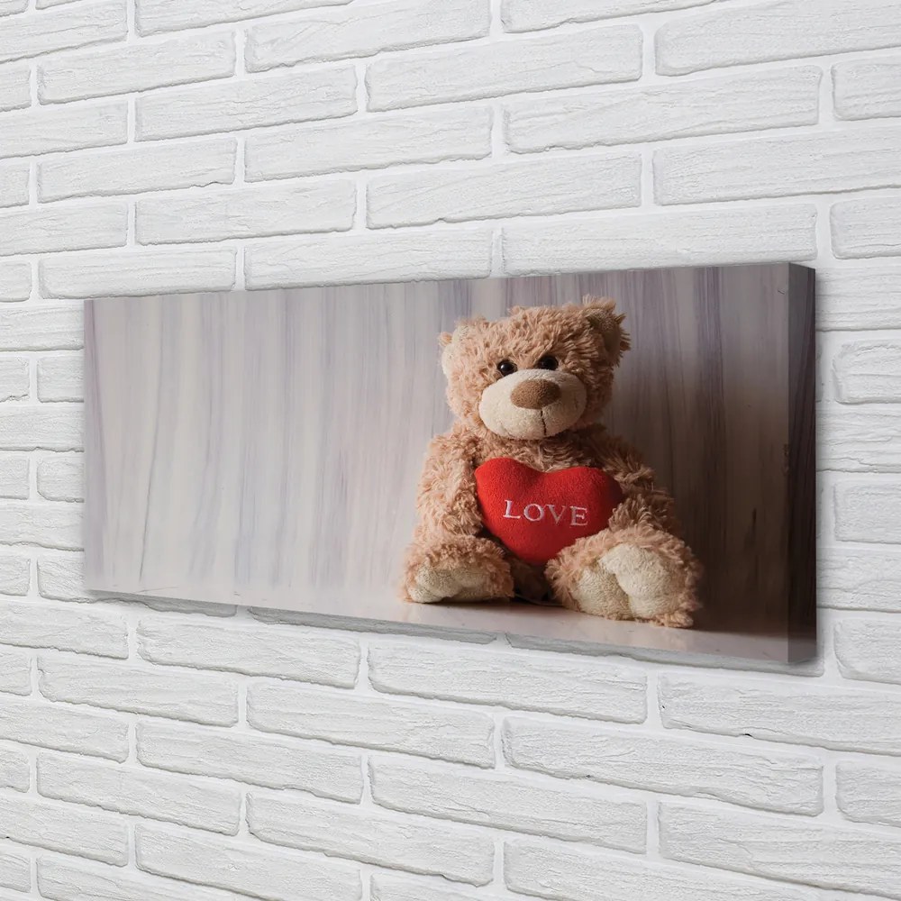 Obraz na płótnie Uroczy Miś z Sercem