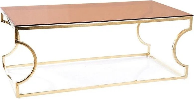 Ława KENZO A 120x60 bursztynowa/złota