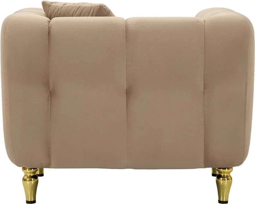 Szarobrązowy aksamitny fotel Alma – Mauro Ferretti