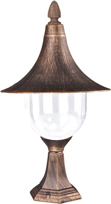 Czarno-złota lampa ogrodowa niski słupek - S315-Cardan