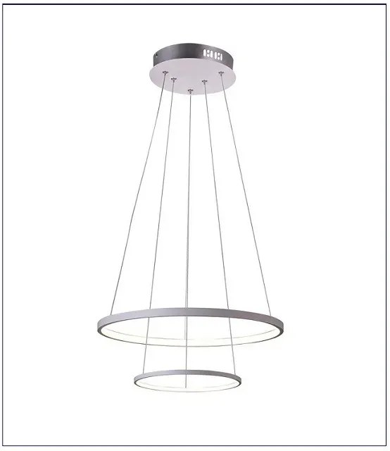 Biała podwójna lampa wisząca LED - 6X V082 W6-G20