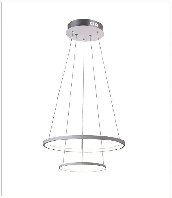 Biała podwójna lampa wisząca LED - V082 Lexy 6X