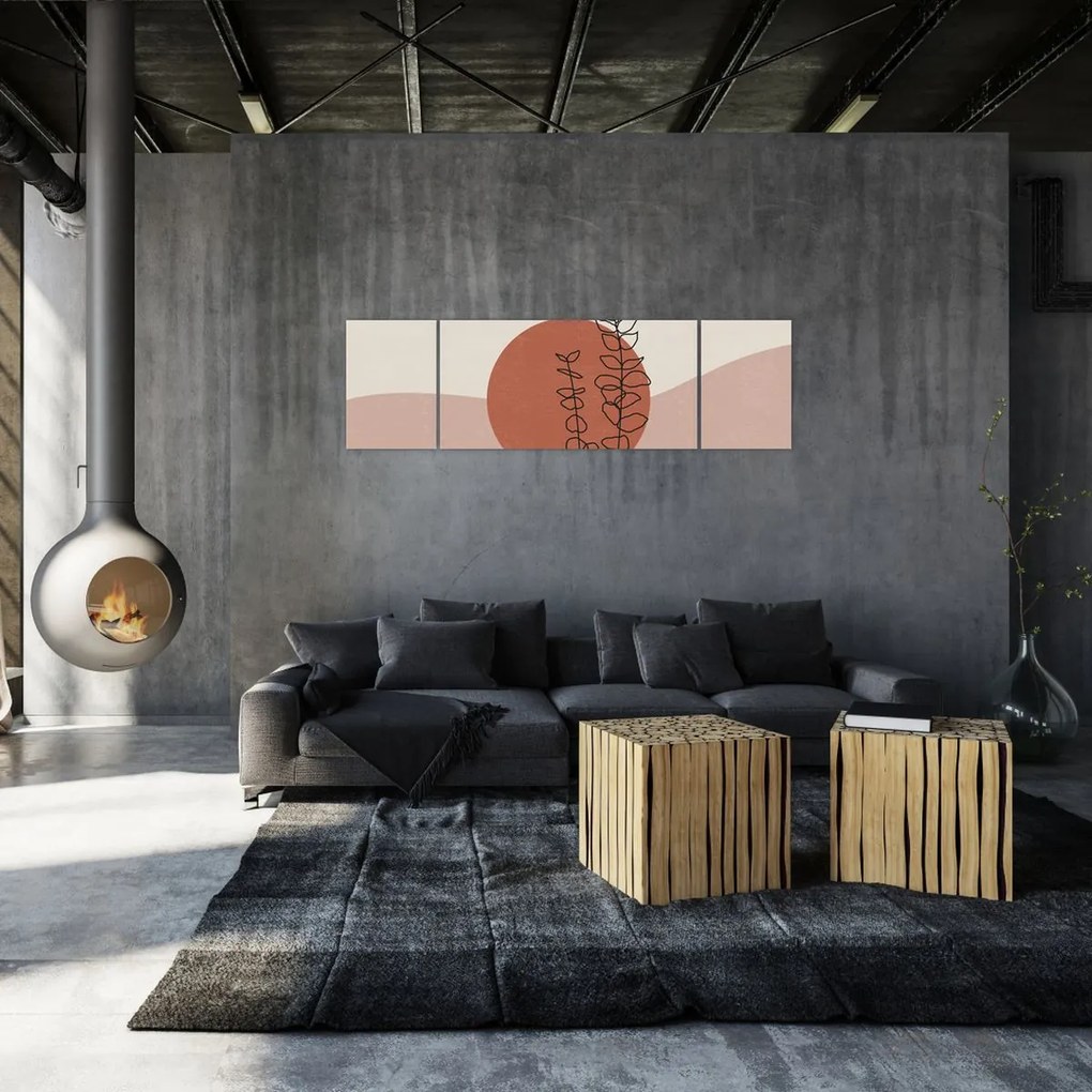 Obraz - Boho leaves N⁰1 (170x50 cm)