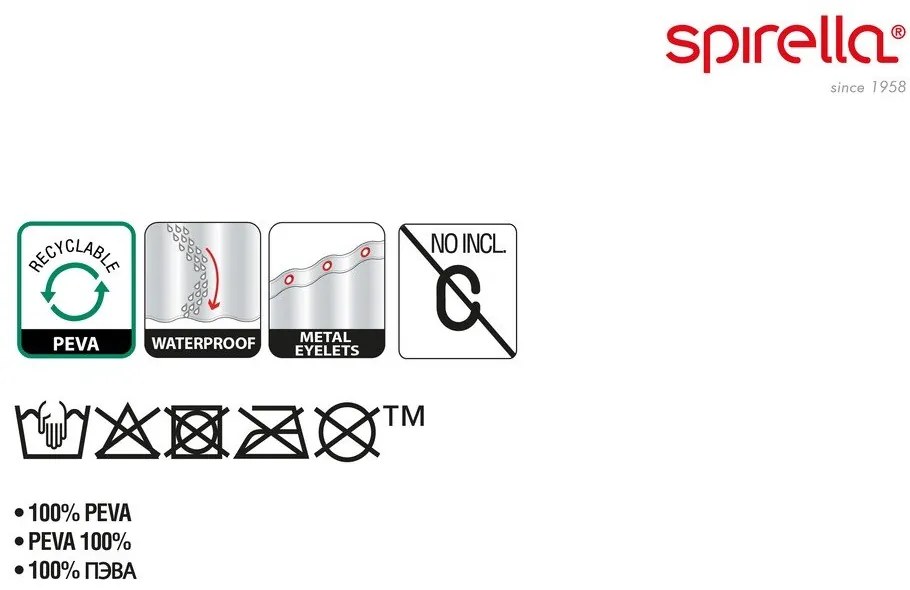 Zasłona prysznicowa 180x200 cm Bizarre – Spirella