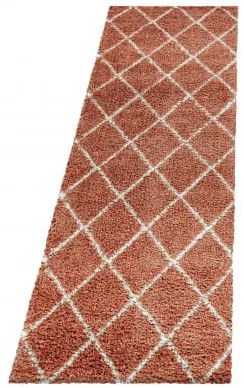 Dywan shaggy Alvor Romby ceglany 80 cm x 250 cm
