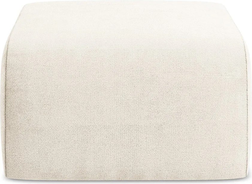 Beżowy podnóżek z tkaniny szenilowej Lani – Makamii