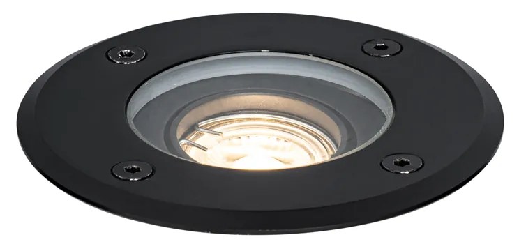 Zewnetrzna Zestaw 6 Nowoczesnych zewnętrznych reflektorów naziemnych czarnych 35 mm regulowanych IP65 - Delux Nowoczesny Oswietlenie zewnetrzne