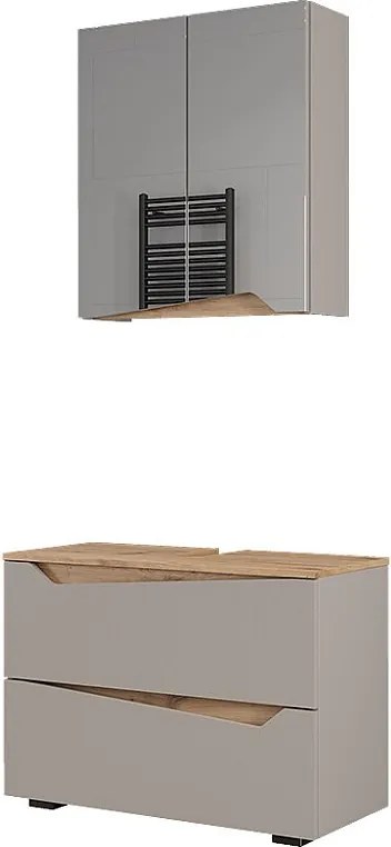 Zestaw mebli łazienkowych szary 80x35x57.5 marelle