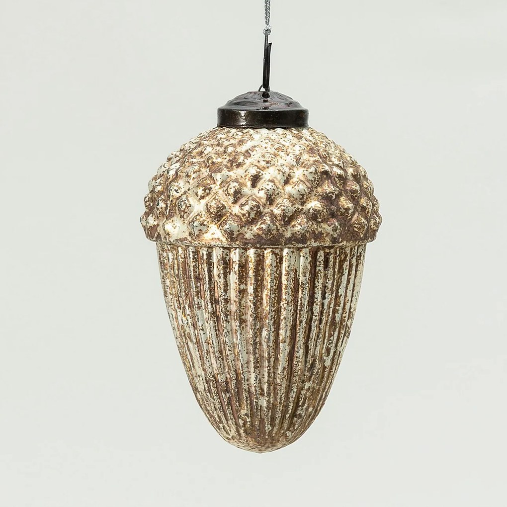 Bombka szklana Acorn Antique Gold 7x7x10 cm