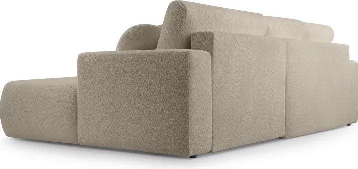 Narożnik VELO wolnostojący układ L strona Lewa z funkcją spania w tkaninie Coral 50