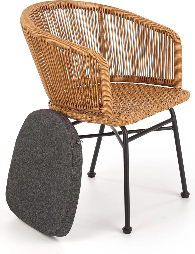 Rattanowe krzesło z podłokietnikami K400