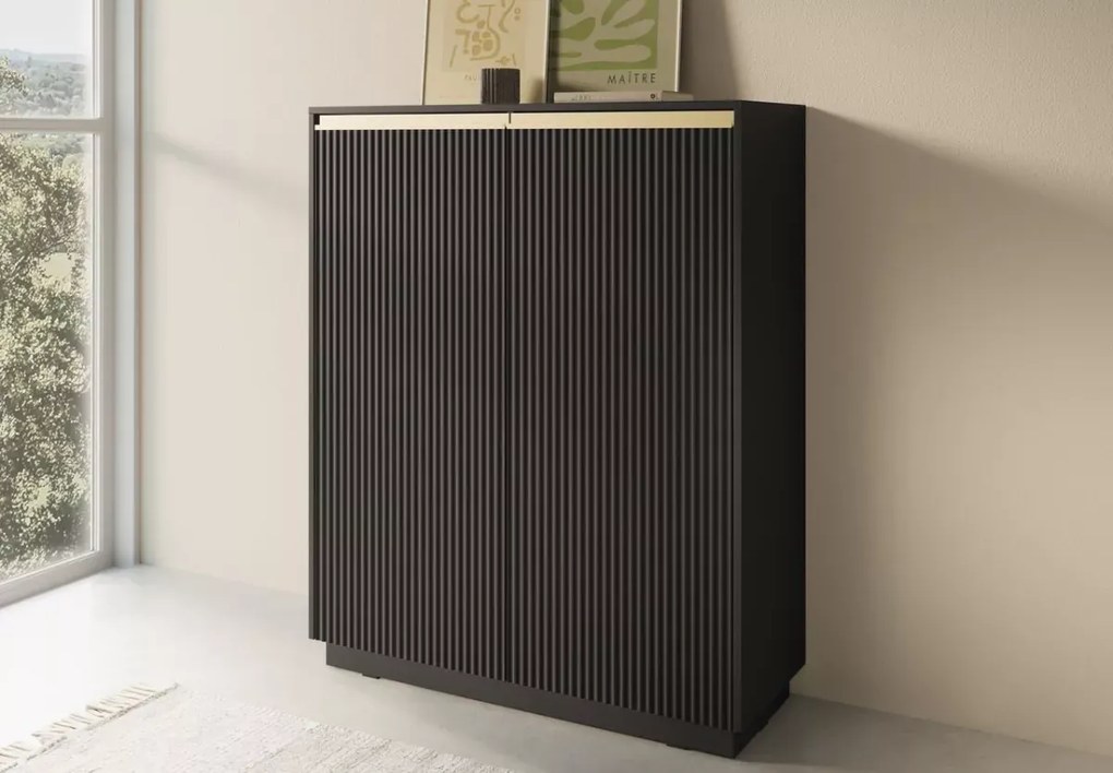 Komoda Miraza 2-drzwiowa MDF frezowany front nowoczesna salon