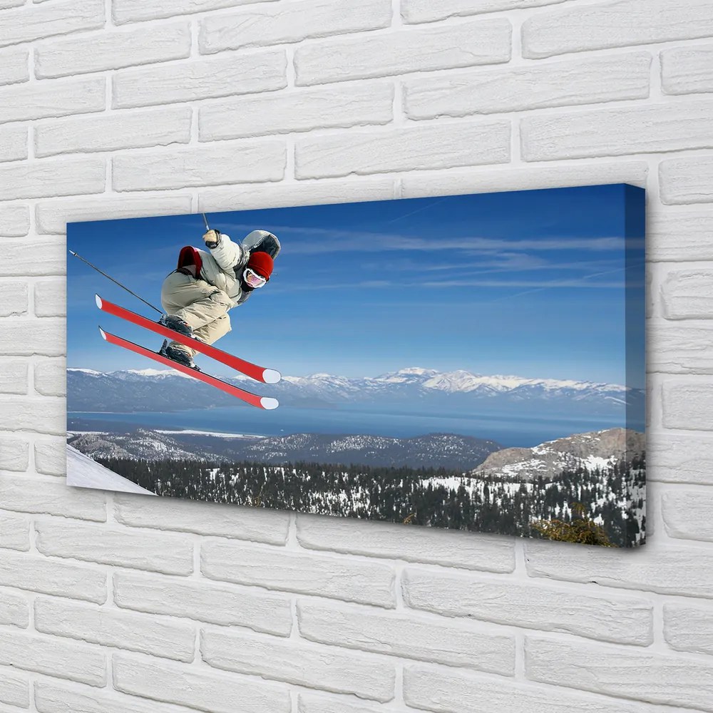 Zdjęcie na płótnie Zjazd Przez Śnieżny Puch