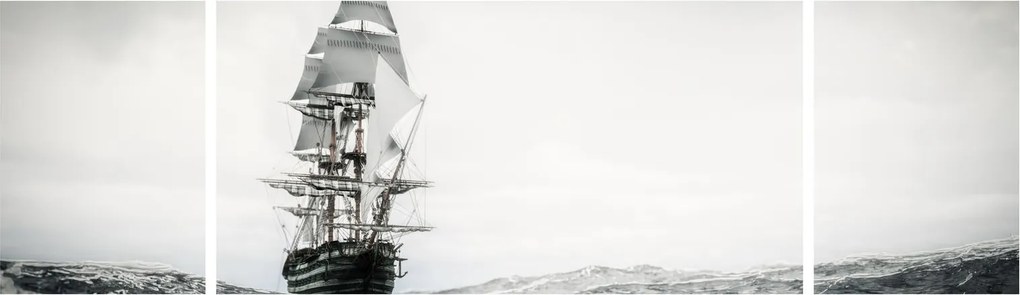 Obraz - Statek płynący po oceanie (170x50 cm)
