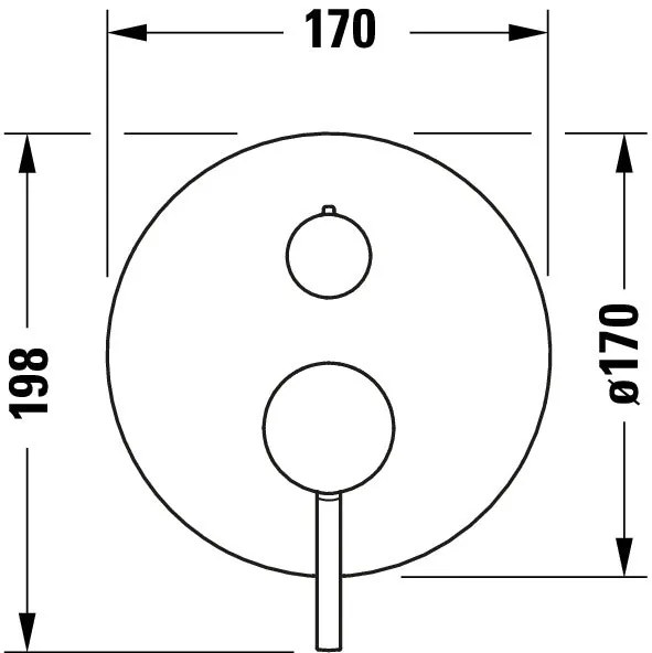 Jednouchwytowa bateria prysznicowa Duravit CircleChrom - Montaż podtynkowy - 2 tryby wylewki