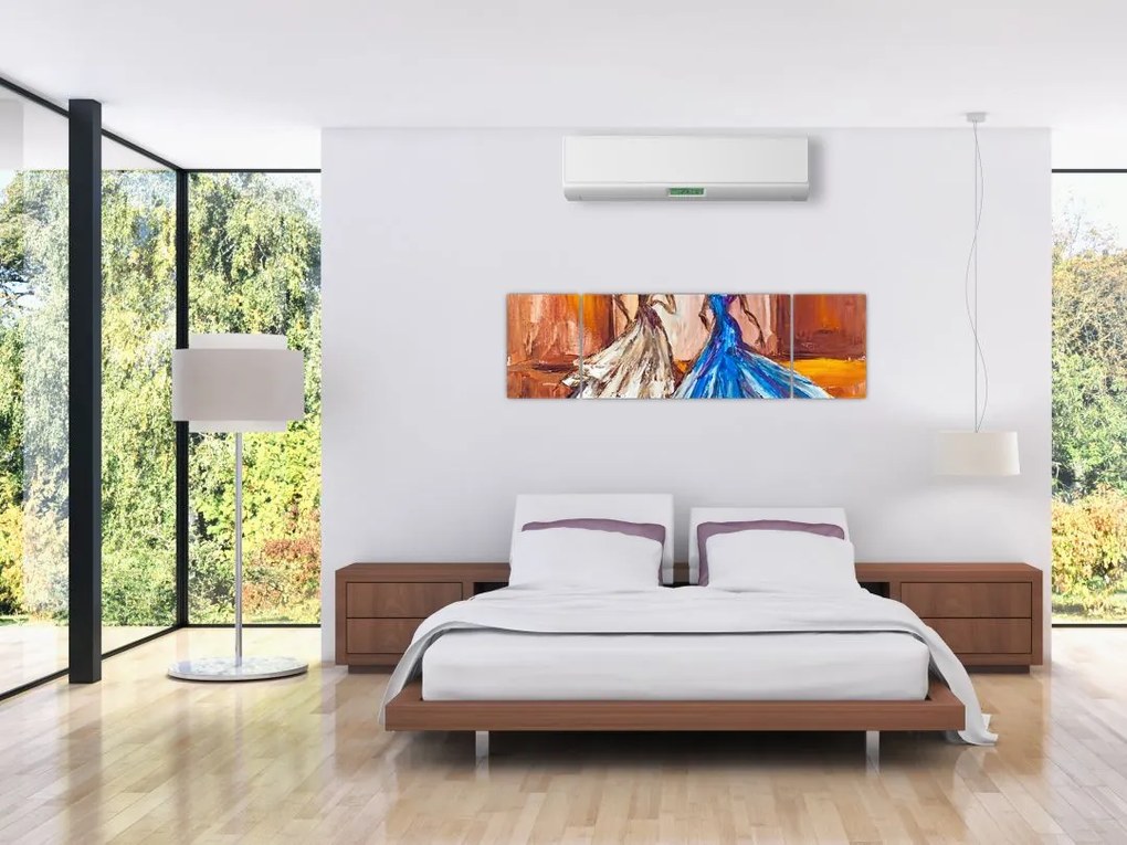 Obraz - tancerz, obraz olejny (170x50 cm)