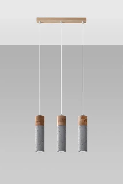 Industrialna lampa wisząca potrójna tuba S164 S8-L59