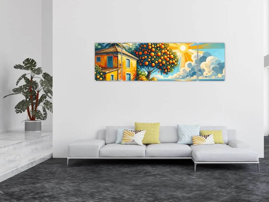 Obraz - Dom z pomarańczami I. (170x50 cm)
