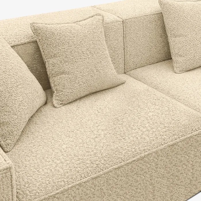 Narożnik Modułowy CERIO Beżowy Boucle Nowoczesny