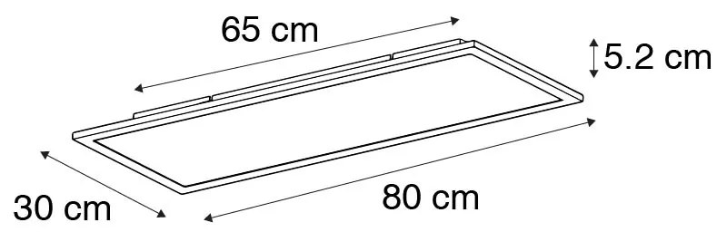 Nowoczesny panel LED stalowy 80 cm z diodą LED - Liv Nowoczesny Oswietlenie wewnetrzne