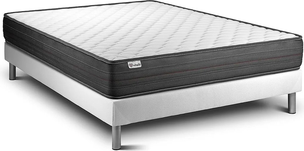 lózka z materacem VITALPOWER 135 x 190 cm Rama lózka Bialy