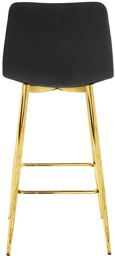 Czarny hoker metalowy glamour - Selon 3X