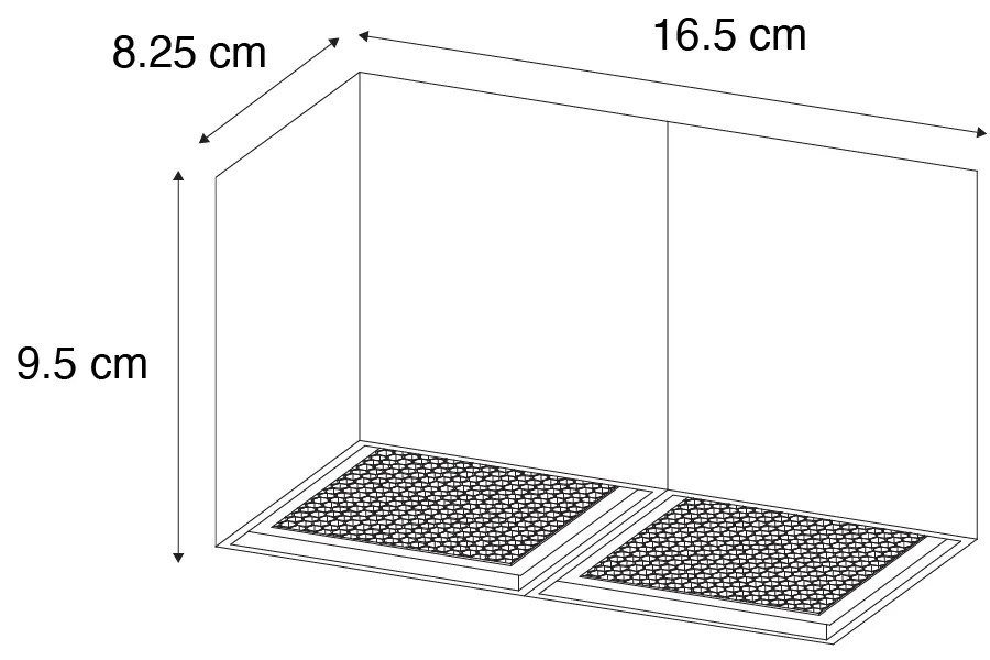 Designerski reflektor złoty 2-światłowy - Qubo Honey