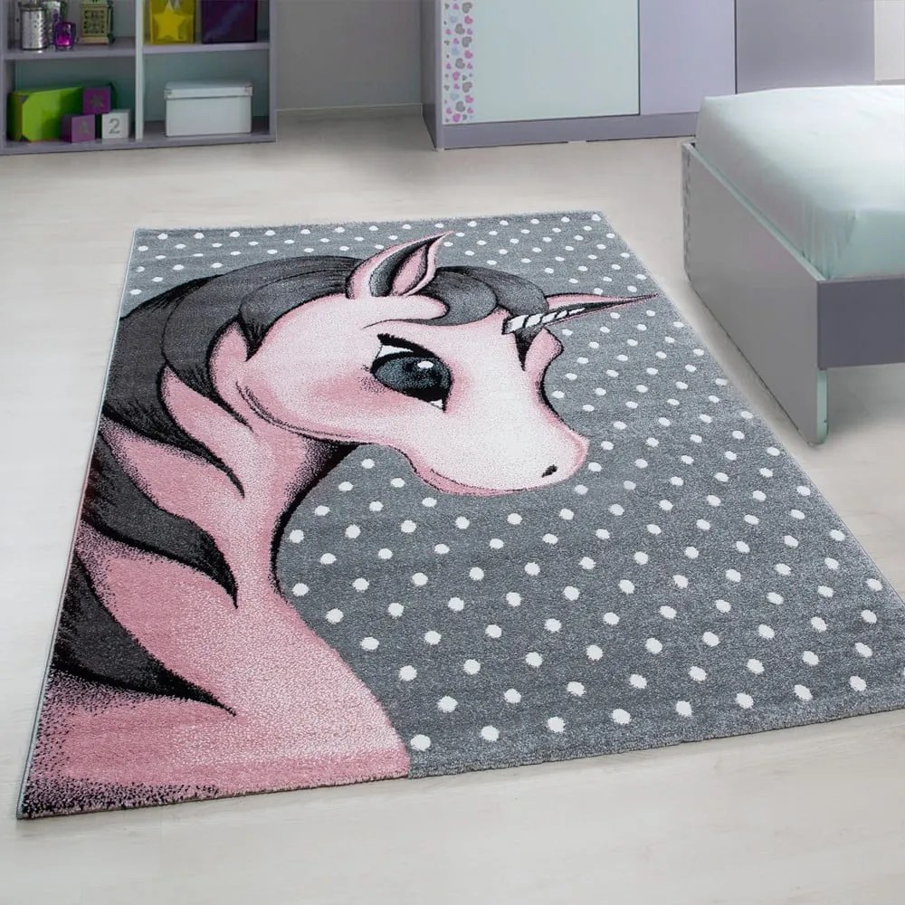 Różowo-szary dywan dziecięcy 120x170 cm Kids – Ayyildiz Carpets