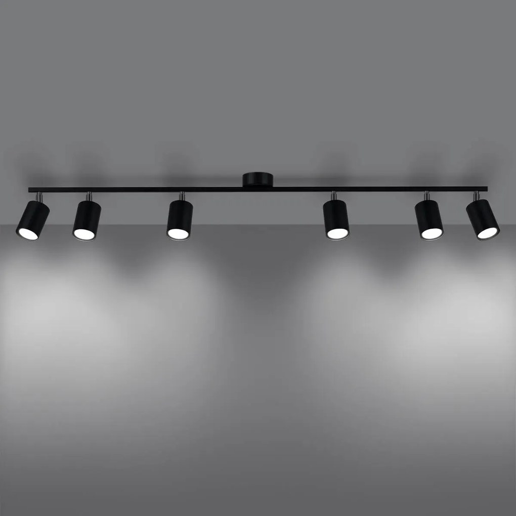 Listwa oświetleniowa LEMMI 6L czarna SOLLUX  LIGHTING