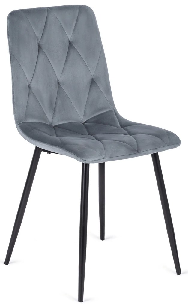 Zestaw Stół Okrągły Rozkładany HARRY 102-142 cm Dąb Craft/Czarny i 4 Krzesła Tapicerowane ROBIN Szare Nowoczesne