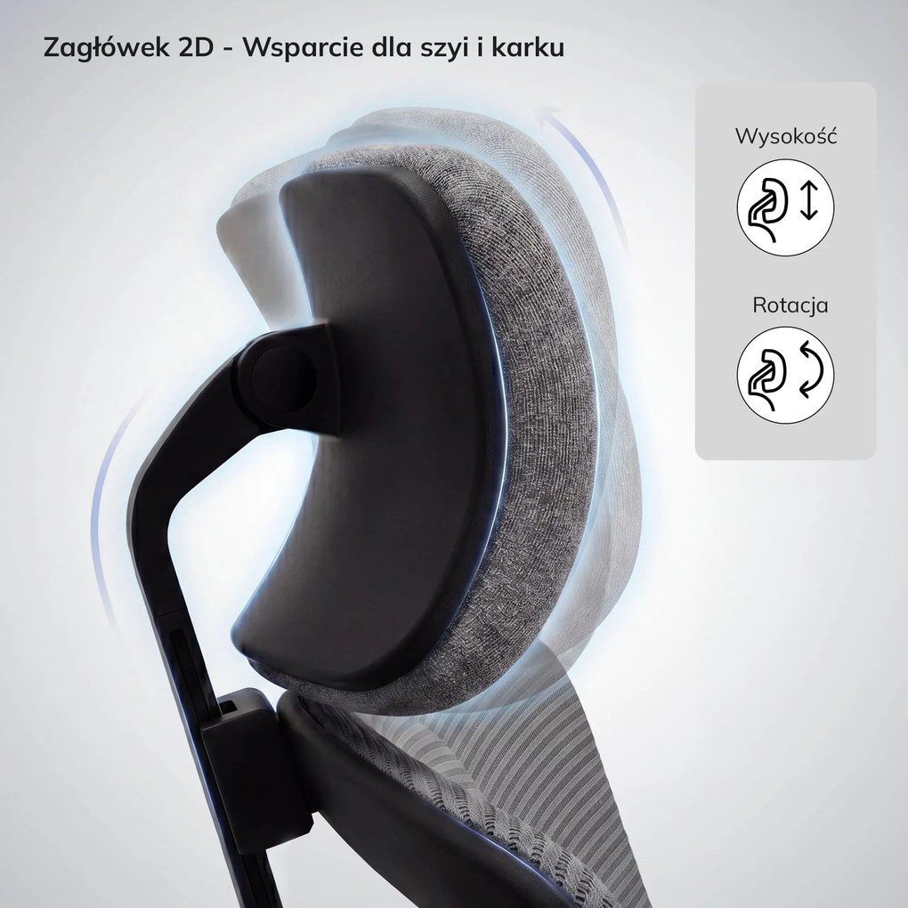 Fotel biurowy ergonomiczny z siatką ciemnoszary: AXIS