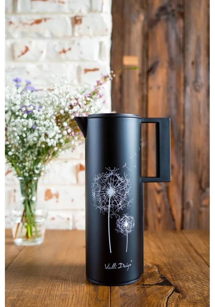 Czarny termos 1 l Corto – Vialli Design