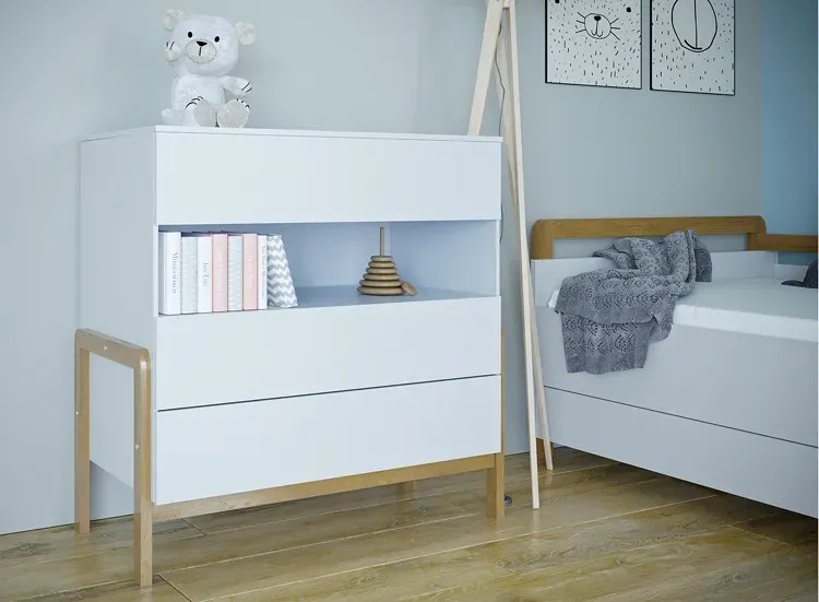 Biała komoda dziecięca mat S6-R52