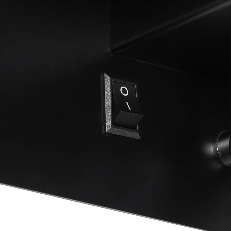 Nowoczesna lampa ścienna czarna w komplecie z LED i USB - Thijs