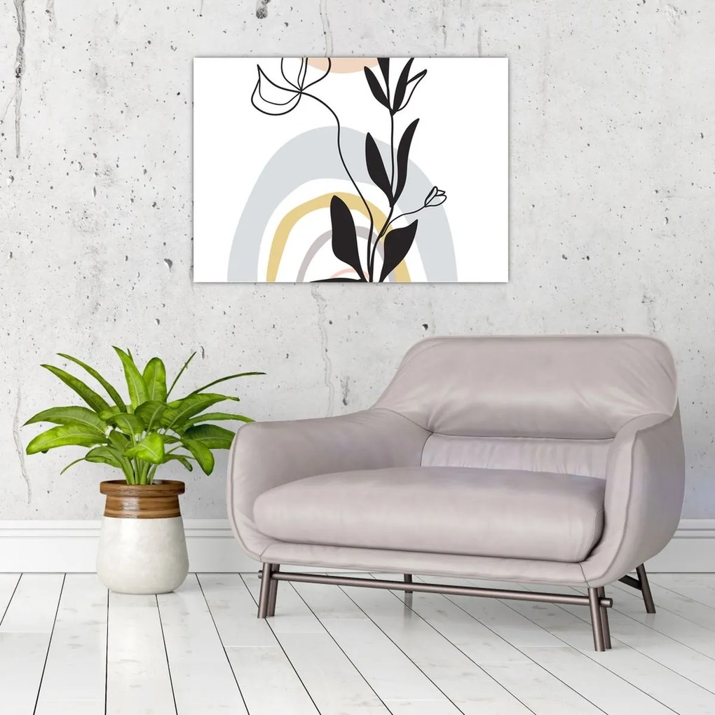 Obraz na szkle - Kwiaty w wazonie N⁰1 (70x50 cm)