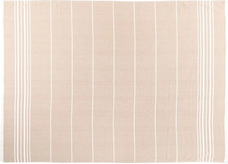 Beżowy bawełniany koc 150x200 cm Solene – Tiseco Home Studio