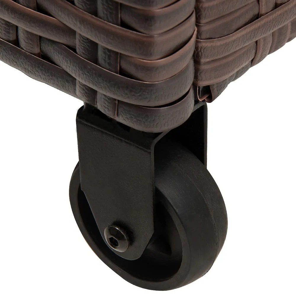 Polirattanowy pojemnik na schowek RICCO, 122x56x61cm, brązowa Casaria