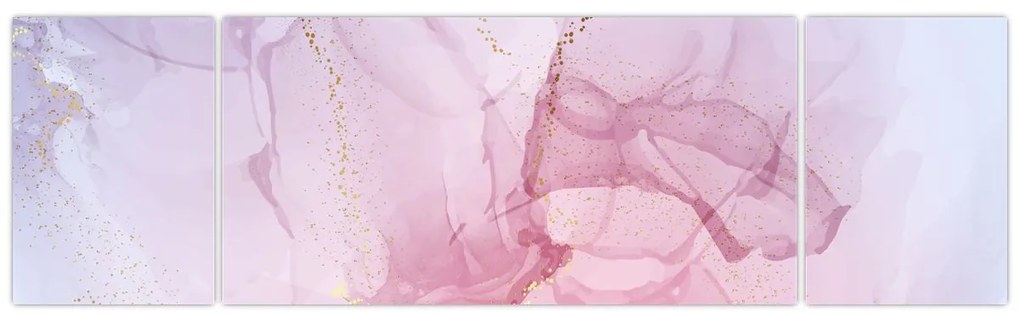Obraz - Różowe plamy (170x50 cm)