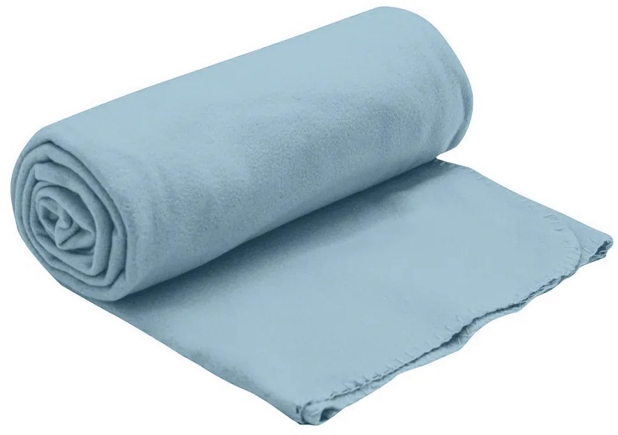 Koc polarowy FALISA jasnoniebieski Rozmiar: 200 x 220 cm