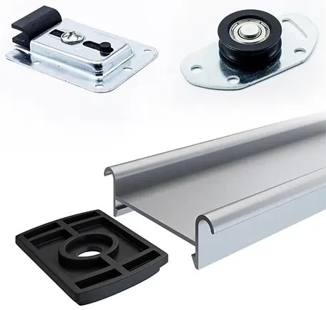 Szafa przesuwna z lustrem 150 cm biel + antracyt - Seko 4X